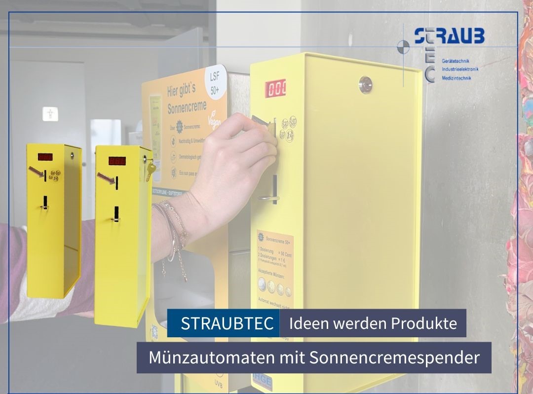 Münzautomaten - Anwendung in Sonnencremespendern